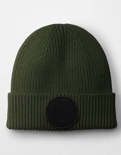 Beechfield B332R Circular Fashion Patch Beanie - Olive Green/Black