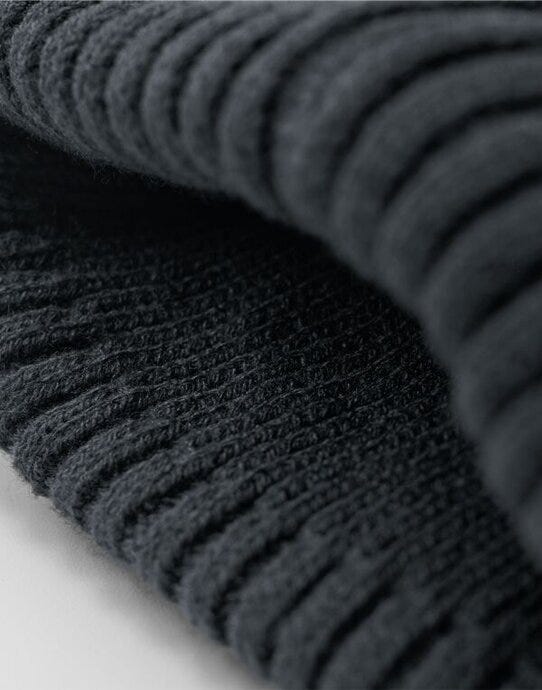 Beechfield B334R Zip Patch Beanie - Graphite Grey/Black