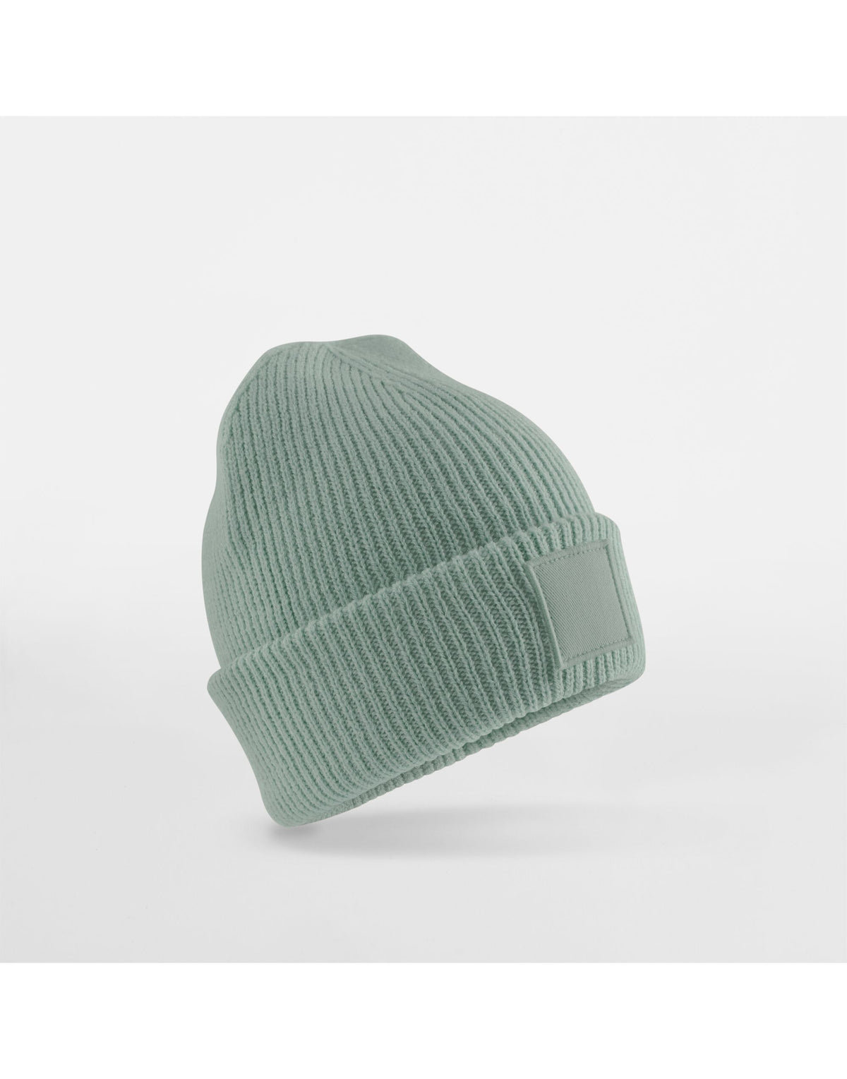 Beechfield B336B Kids Cuff Tonal Patch Beanie - Dusty Green