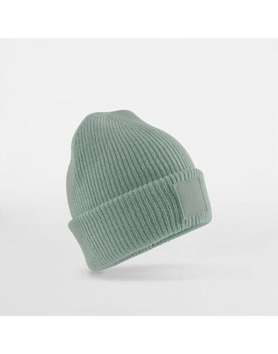 Beechfield B336B Kids Cuff Tonal Patch Beanie - Dusty Green