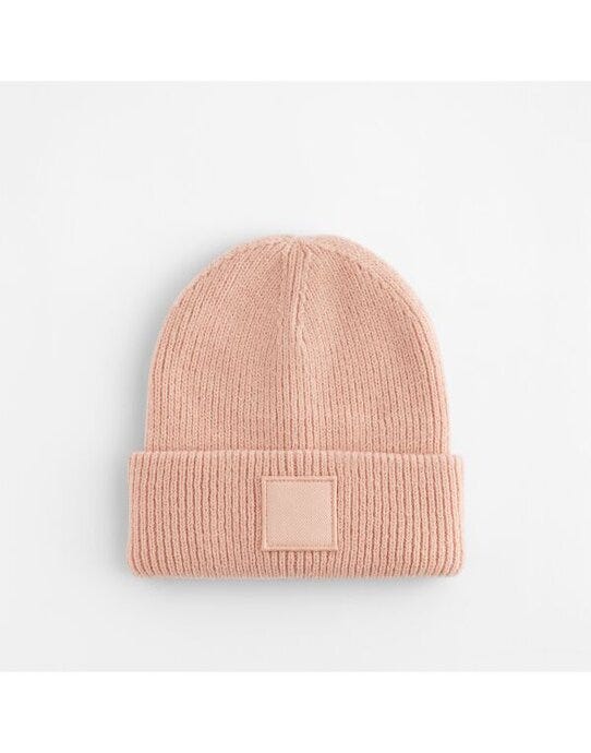 Beechfield B336B Kids Cuff Tonal Patch Beanie - Peach