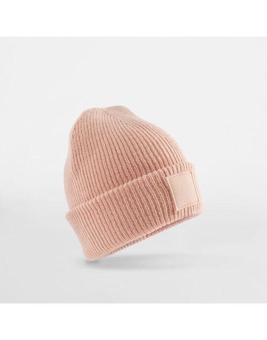 Beechfield B336B Kids Cuff Tonal Patch Beanie - Peach