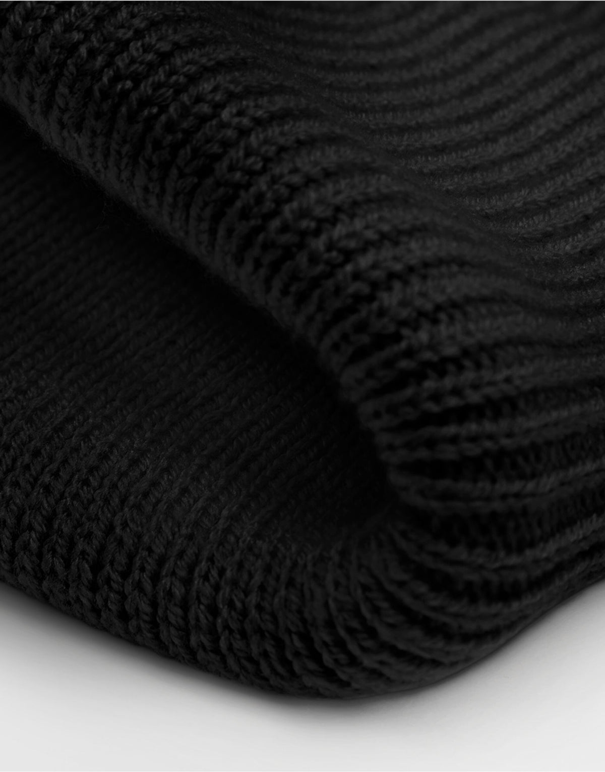 Beechfield B336R Deep Cuff Tonal Patch Beanie - Black