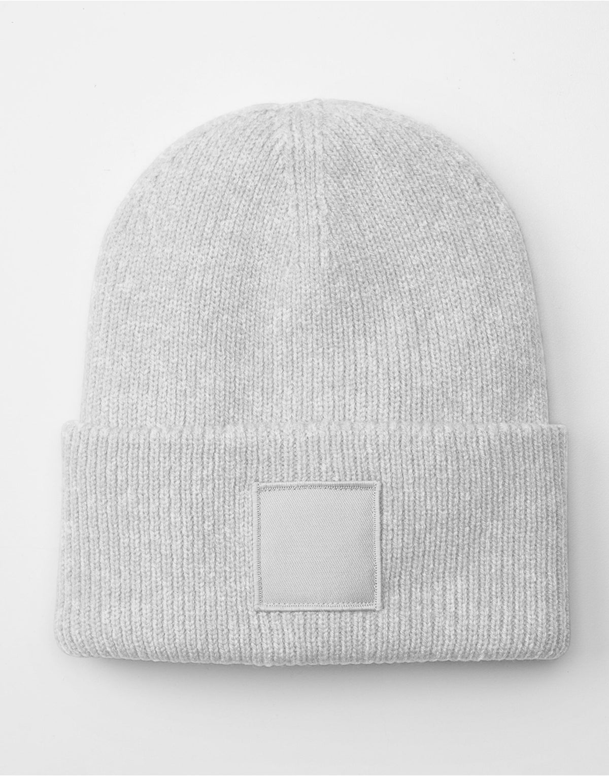 Beechfield B336R Deep Cuff Tonal Patch Beanie - Cloudy Grey