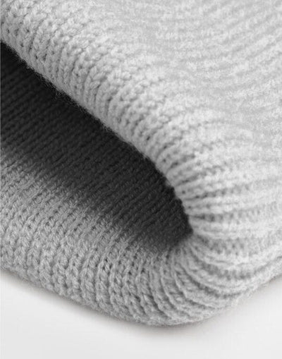 Beechfield B336R Deep Cuff Tonal Patch Beanie - Cloudy Grey