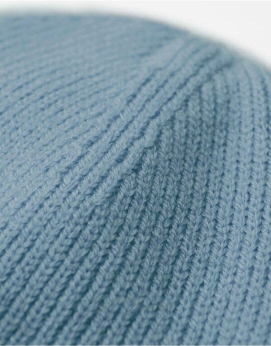 Beechfield B336R Deep Cuff Tonal Patch Beanie - Dusty Blue