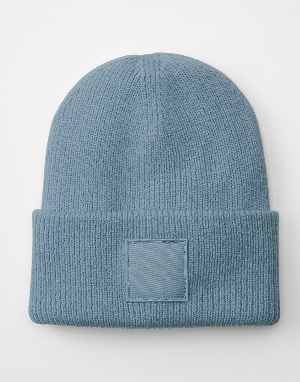 Beechfield B336R Deep Cuff Tonal Patch Beanie - Dusty Blue