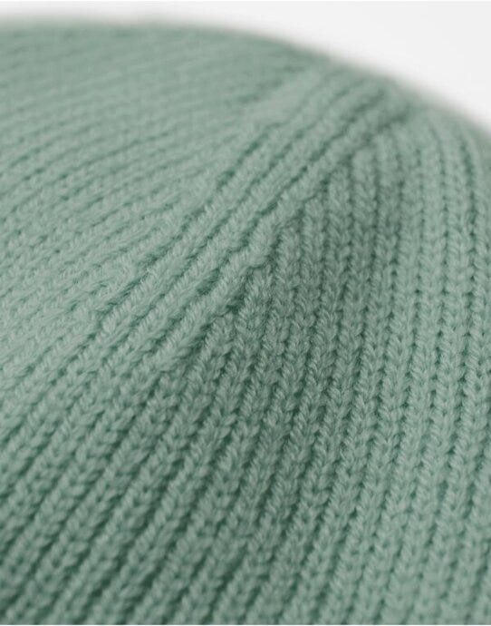 Beechfield B336R Deep Cuff Tonal Patch Beanie - Dusty Green