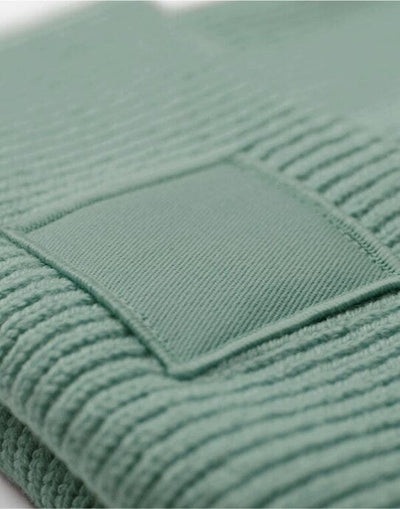 Beechfield B336R Deep Cuff Tonal Patch Beanie - Dusty Green