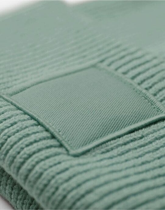 Beechfield B336R Deep Cuff Tonal Patch Beanie - Dusty Green