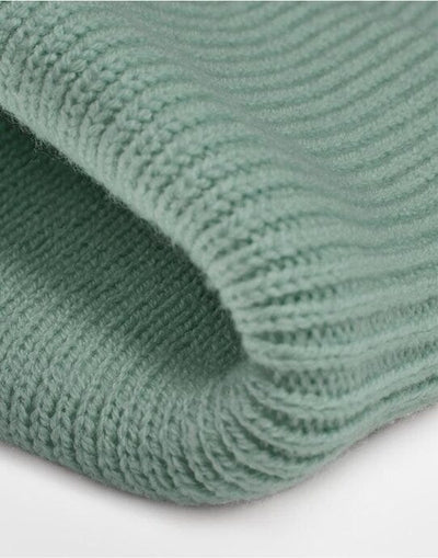 Beechfield B336R Deep Cuff Tonal Patch Beanie - Dusty Green