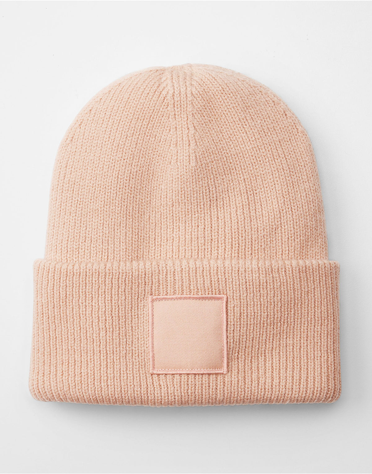 Beechfield B336R Deep Cuff Tonal Patch Beanie - Peach