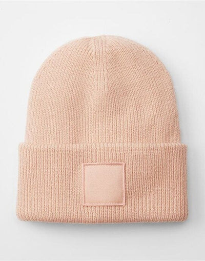 Beechfield B336R Deep Cuff Tonal Patch Beanie - Peach