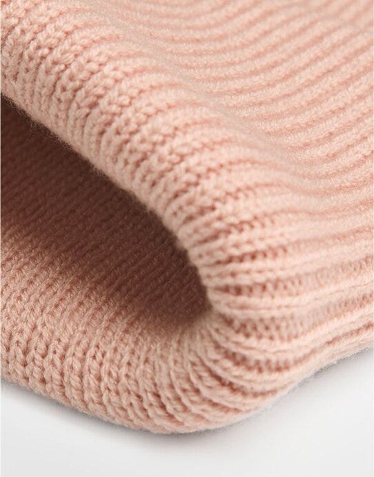 Beechfield B336R Deep Cuff Tonal Patch Beanie - Peach