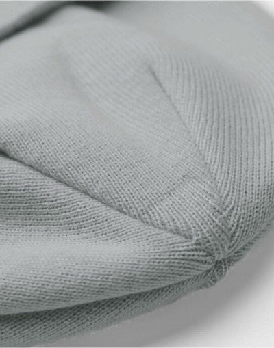 Beechfield B337R Appliqué Patch Beanie - Ash/White