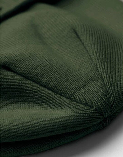 Beechfield B337R Appliqué Patch Beanie - Olive Green/White