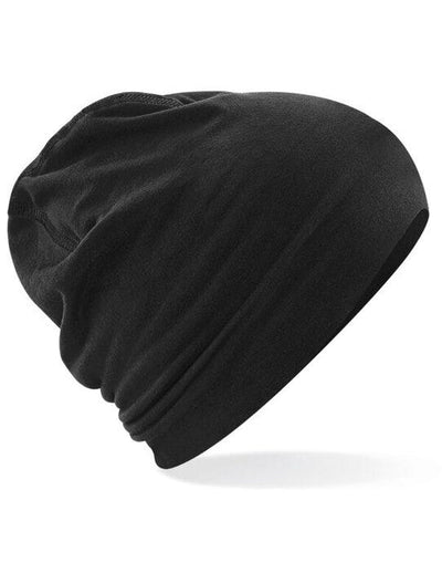 Beechfield B366 Hemsedal Cotton Beanie - Black/Black