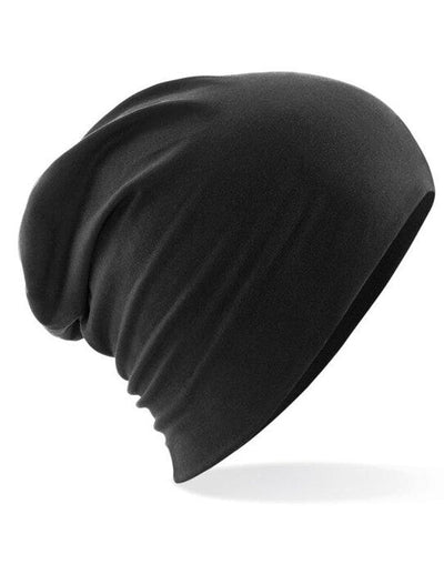 Beechfield B368 Hemsedal Cotton Slouch Beanie - Black