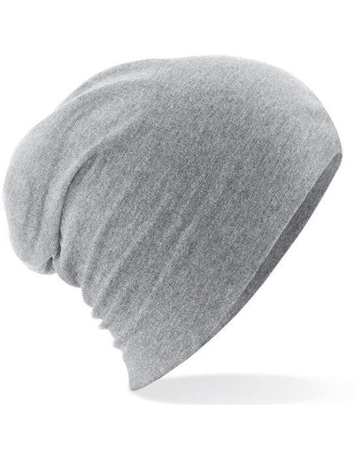 Beechfield B368 Hemsedal Cotton Slouch Beanie - Heather Grey