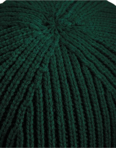 Beechfield B380 Engineered Knit Ribbed Beanie - Bottle Green
