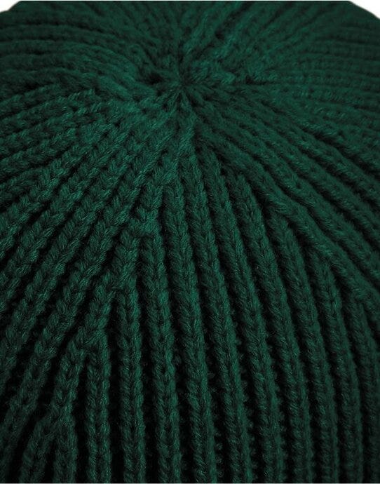 Beechfield B380 Engineered Knit Ribbed Beanie - Bottle Green
