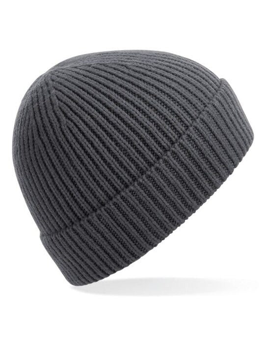 Beechfield B380 Engineered Knit Ribbed Beanie - Graphite
