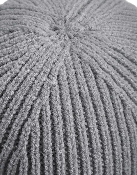 Beechfield B380 Engineered Knit Ribbed Beanie - Light Grey