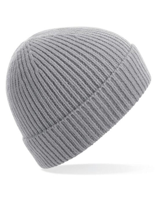 Beechfield B380 Engineered Knit Ribbed Beanie - Light Grey