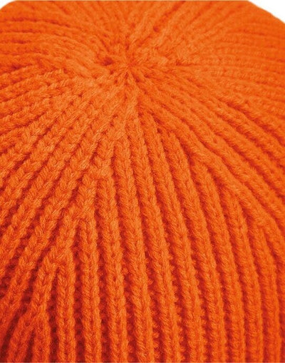Beechfield B380 Engineered Knit Ribbed Beanie - Orange