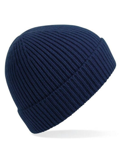 Beechfield B380 Engineered Knit Ribbed Beanie - Oxford Navy