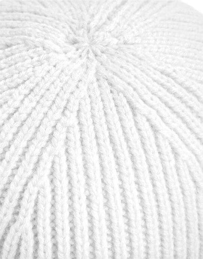 Beechfield B380 Engineered Knit Ribbed Beanie - White