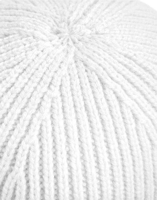 Beechfield B380 Engineered Knit Ribbed Beanie - White