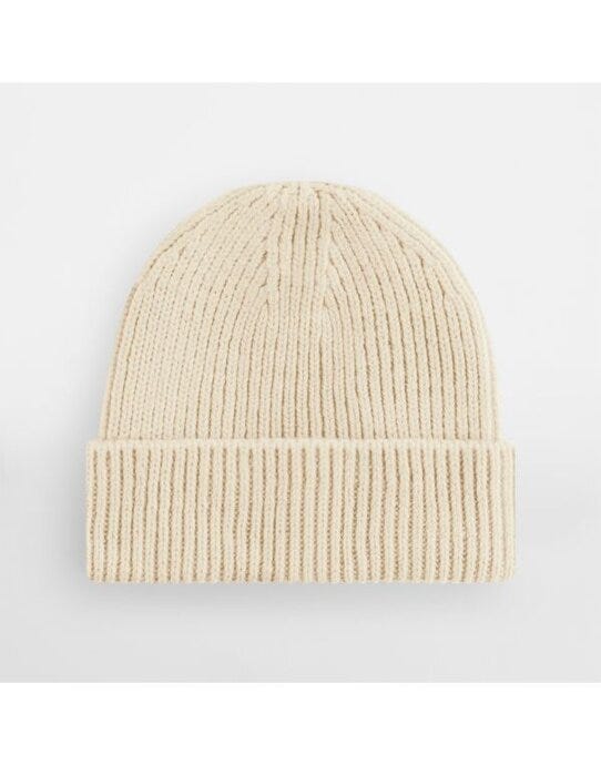 Beechfield B380 Engineered Knit Ribbed Beanie - Oat