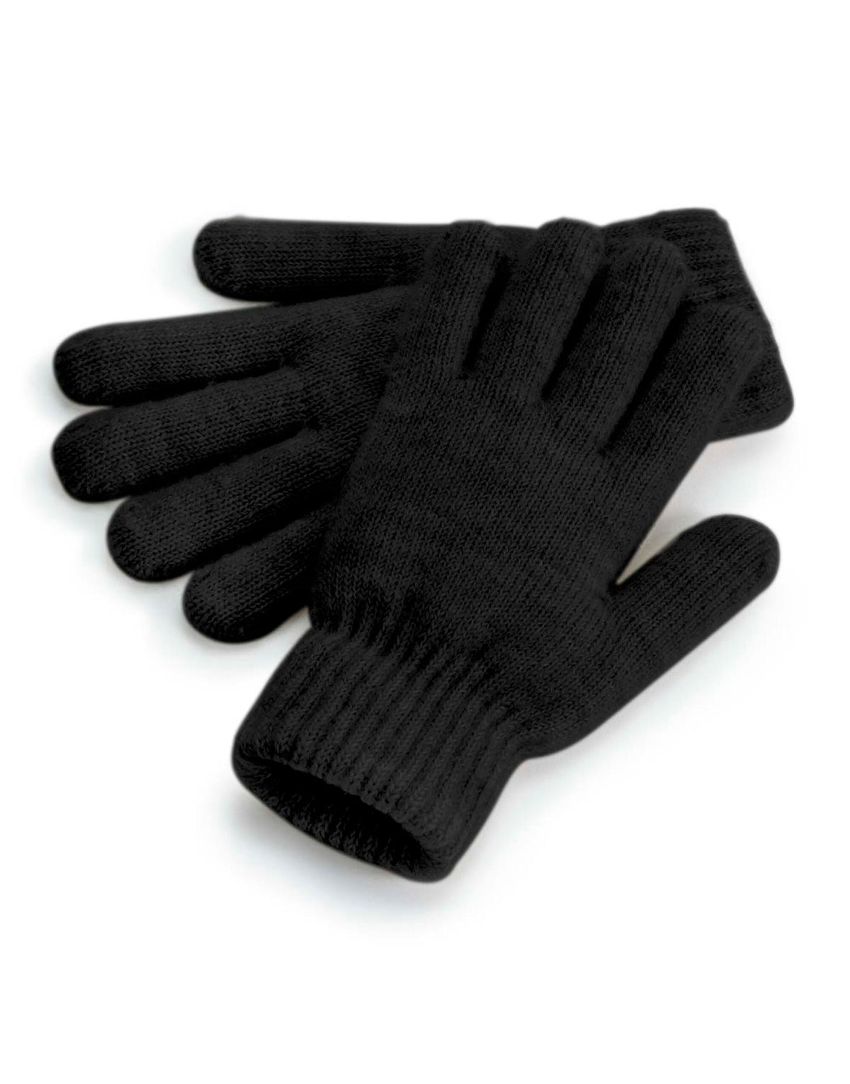 Beechfield B387 Cosy Ribbed Cuff Gloves - Black Marl