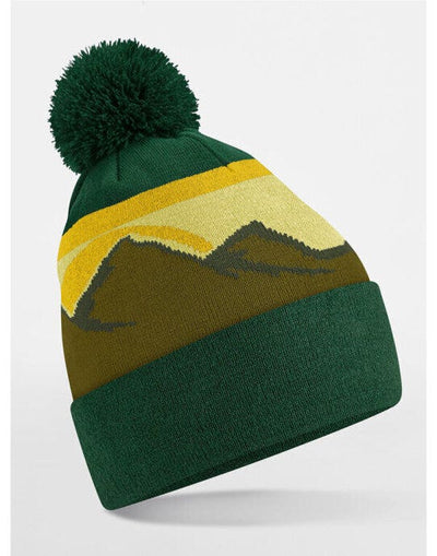 Beechfield B395R Mountain Peaks Pom Pom Beanie - Alpine Peaks