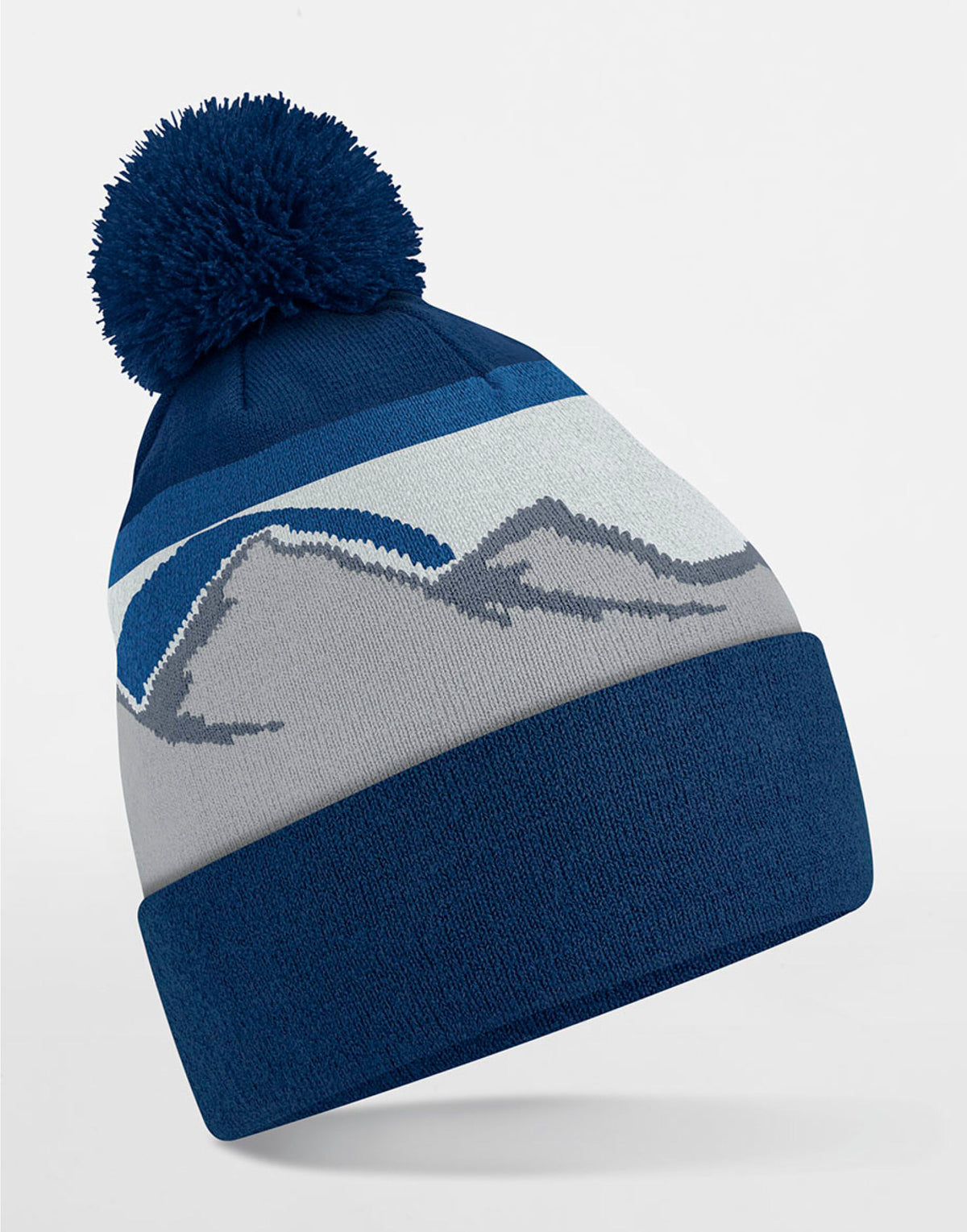 Beechfield B395R Mountain Peaks Pom Pom Beanie - Rocky Peaks