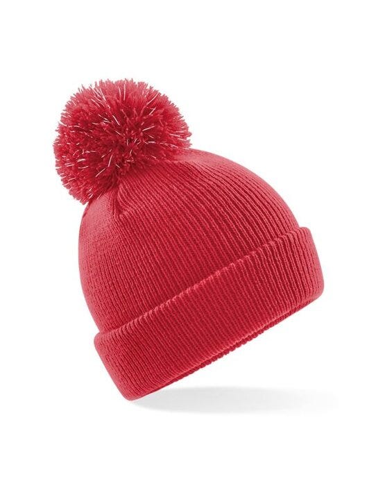 Beechfield B406B Junior Reflective Beanie - Bright Red