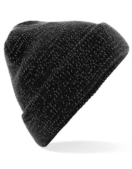 Beechfield B407 Reflective Beanie - Black
