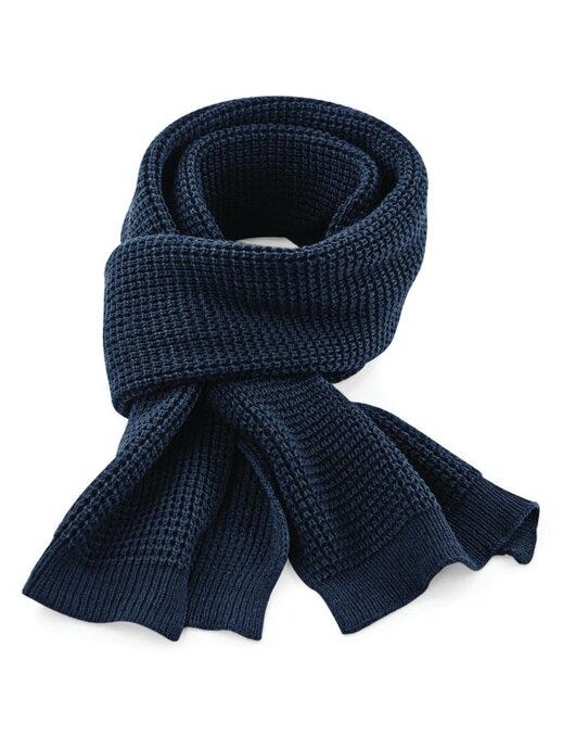 Beechfield B424 Classic Waffle Knitt Scarf - French Navy