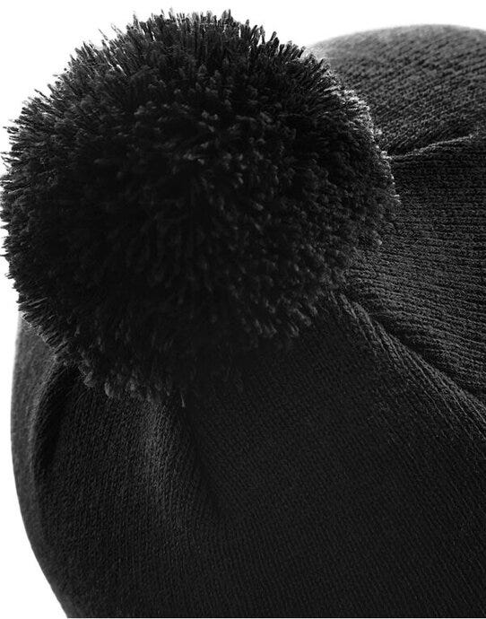 Beechfield B426 Original Pom Pom Beanie - Black