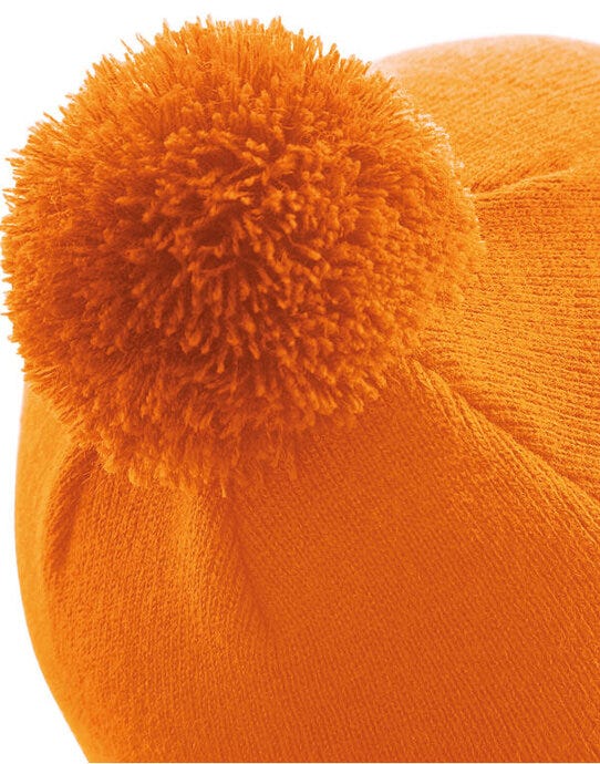 Beechfield B426 Original Pom Pom Beanie - Orange