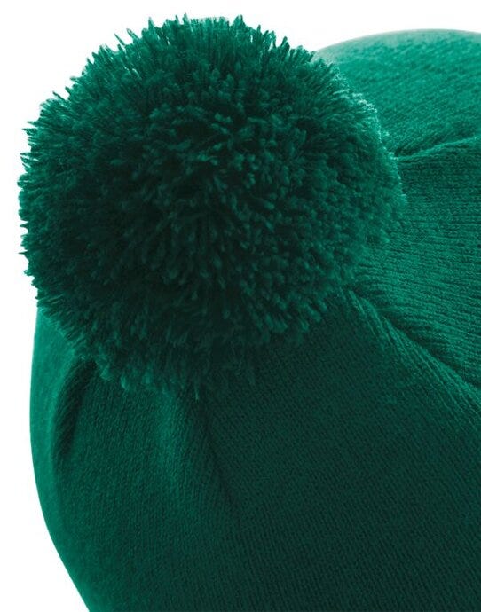 Beechfield B426B Junior Original Pompom Beanie - Bottle Green