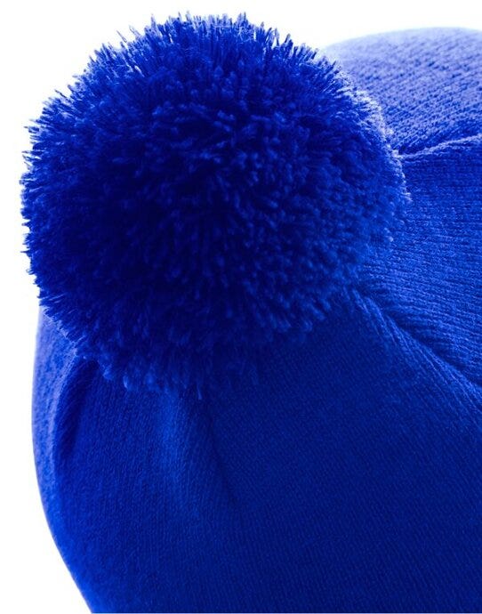 Beechfield B426B Junior Original Pompom Beanie - Bright Royal