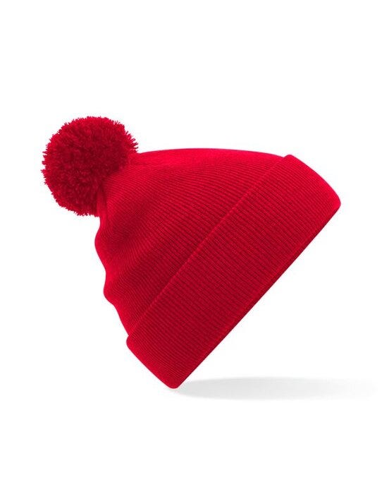 Beechfield B426B Junior Original Pompom Beanie - Classic Red