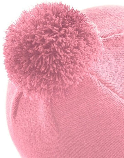 Beechfield B426B Junior Original Pompom Beanie - Dusky Pink