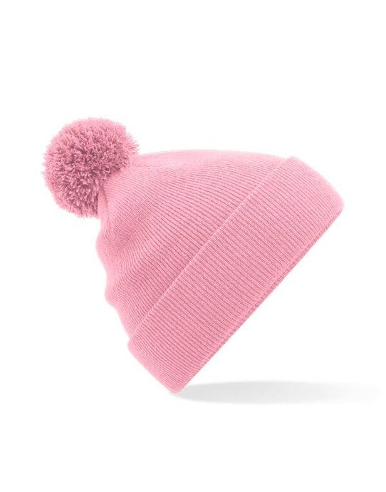 Beechfield B426B Junior Original Pompom Beanie - Dusky Pink