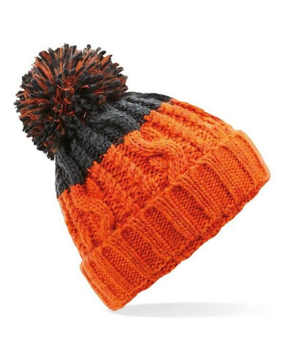 Beechfield B437 Apres Beanie - Orange/ Graphite Grey