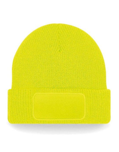 Beechfield B440 Thinsulate™ Patch Beanie - Fluoresent Yellow
