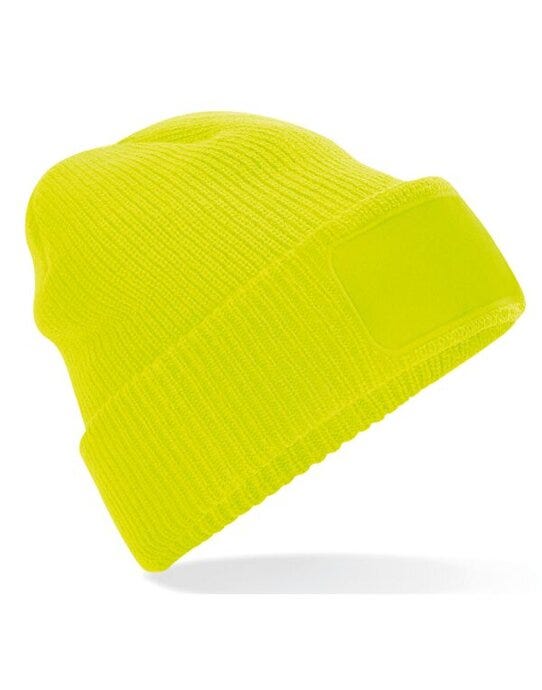 Beechfield B440 Thinsulate™ Patch Beanie - Fluoresent Yellow