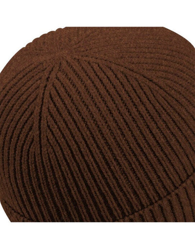Beechfield B442R Fashion Patch Beanie - Walnut/Black